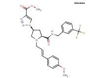 methyl 1-[(3S,5S)-1-[(2E)-3-(4-methoxyphenyl)-2-propen-1-yl]-5-({[3-(trifluoromethyl)benzyl]amino}carbonyl)-3-pyrrolidinyl]-1H-1,2,3-triazole-4-carboxylate