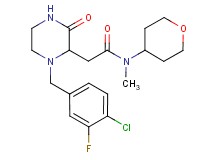 2-[1-(4-chloro-3-fluorobenzyl)-3-oxo-2-piperazinyl]-N-methyl-N-(tetrahydro-2H-pyran-4-yl)acetamide