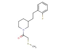 3-[2-(2-fluorophenyl)ethyl]-1-[(methylthio)acetyl]piperidine
