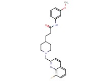 3-{1-[(8-fluoro-2-quinolinyl)methyl]-4-piperidinyl}-N-(3-methoxyphenyl)propanamide