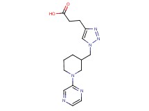 3-(1-{[1-(2-pyrazinyl)-3-piperidinyl]methyl}-1H-1,2,3-triazol-4-yl)propanoic acid