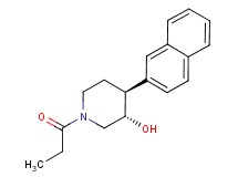 (3S*,4S*)-4-(2-naphthyl)-1-propionylpiperidin-3-ol