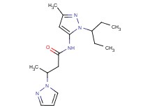 N-[1-(1-ethylpropyl)-3-methyl-1H-pyrazol-5-yl]-3-(1H-pyrazol-1-yl)butanamide