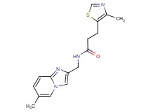 N-[(6-methylimidazo[1,2-a]pyridin-2-yl)methyl]-3-(4-methyl-1,3-thiazol-5-yl)propanamide