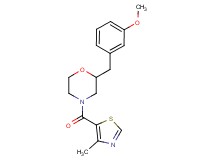 2-(3-methoxybenzyl)-4-[(4-methyl-1,3-thiazol-5-yl)carbonyl]morpholine