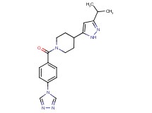 4-(3-isopropyl-1H-pyrazol-5-yl)-1-[4-(4H-1,2,4-triazol-4-yl)benzoyl]piperidine