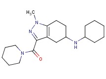 N-cyclohexyl-1-methyl-3-(1-piperidinylcarbonyl)-4,5,6,7-tetrahydro-1H-indazol-5-amine