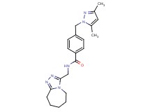 4-[(3,5-dimethyl-1H-pyrazol-1-yl)methyl]-N-(6,7,8,9-tetrahydro-5H-[1,2,4]triazolo[4,3-a]azepin-3-ylmethyl)benzamide
