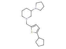 1-[(5-cyclopentyl-2-thienyl)methyl]-3-(1-pyrrolidinyl)piperidine