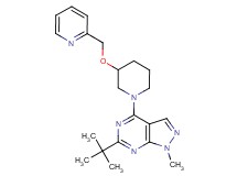 6-tert-butyl-1-methyl-4-[3-(2-pyridinylmethoxy)-1-piperidinyl]-1H-pyrazolo[3,4-d]pyrimidine