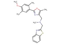 (1,3-benzothiazol-2-ylmethyl){[2-(4-methoxy-2,5-dimethylphenyl)-5-methyl-1,3-oxazol-4-yl]methyl}methylamine