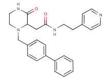 2-[1-(4-biphenylylmethyl)-3-oxo-2-piperazinyl]-N-[2-(4-pyridinyl)ethyl]acetamide