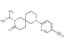 6-(8-isopropyl-9-oxo-2,8-diazaspiro[5.5]undec-2-yl)nicotinonitrile
