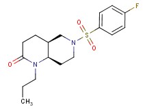 (4aS*,8aR*)-6-[(4-fluorophenyl)sulfonyl]-1-propyloctahydro-1,6-naphthyridin-2(1H)-one