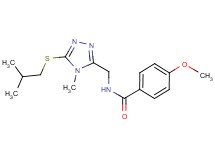 N-{[5-(isobutylthio)-4-methyl-4H-1,2,4-triazol-3-yl]methyl}-4-methoxybenzamide