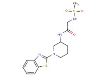 N~1~-[1-(1,3-benzothiazol-2-yl)-3-piperidinyl]-N~2~-(methylsulfonyl)glycinamide