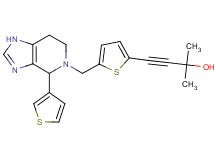 2-methyl-4-(5-{[4-(3-thienyl)-1,4,6,7-tetrahydro-5H-imidazo[4,5-c]pyridin-5-yl]methyl}-2-thienyl)but-3-yn-2-ol