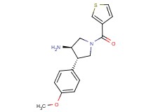 (3R*,4S*)-4-(4-methoxyphenyl)-1-(3-thienylcarbonyl)pyrrolidin-3-amine
