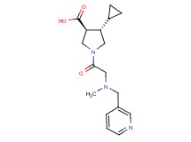 (3S*,4S*)-4-cyclopropyl-1-[N-methyl-N-(3-pyridinylmethyl)glycyl]-3-pyrrolidinecarboxylic acid