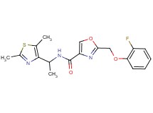 N-[1-(2,5-dimethyl-1,3-thiazol-4-yl)ethyl]-2-[(2-fluorophenoxy)methyl]-1,3-oxazole-4-carboxamide