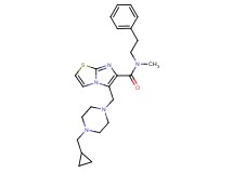 5-{[4-(cyclopropylmethyl)-1-piperazinyl]methyl}-N-methyl-N-(2-phenylethyl)imidazo[2,1-b][1,3]thiazole-6-carboxamide
