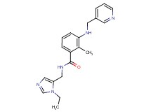 N-[(1-ethyl-1H-imidazol-5-yl)methyl]-2-methyl-3-[(pyridin-3-ylmethyl)amino]benzamide
