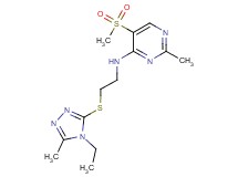 N-{2-[(4-ethyl-5-methyl-4H-1,2,4-triazol-3-yl)thio]ethyl}-2-methyl-5-(methylsulfonyl)pyrimidin-4-amine