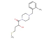 1-[4-(2-methylbenzyl)-1-piperazinyl]-4-(methylthio)-1-oxo-2-butanol