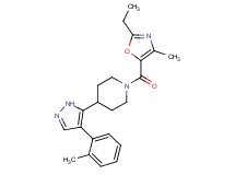 1-[(2-ethyl-4-methyl-1,3-oxazol-5-yl)carbonyl]-4-[4-(2-methylphenyl)-1H-pyrazol-5-yl]piperidine