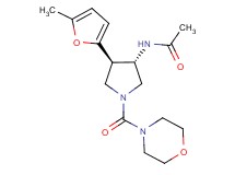 N-[(3S*,4R*)-4-(5-methyl-2-furyl)-1-(4-morpholinylcarbonyl)-3-pyrrolidinyl]acetamide
