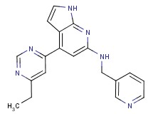 4-(6-ethylpyrimidin-4-yl)-N-(pyridin-3-ylmethyl)-1H-pyrrolo[2,3-b]pyridin-6-amine