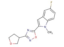 5-fluoro-1-methyl-2-[3-(tetrahydrofuran-3-yl)-1,2,4-oxadiazol-5-yl]-1H-indole