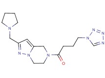 2-(1-pyrrolidinylmethyl)-5-[4-(1H-tetrazol-1-yl)butanoyl]-4,5,6,7-tetrahydropyrazolo[1,5-a]pyrazine