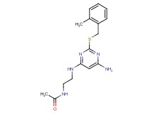 N-[2-({6-amino-2-[(2-methylbenzyl)thio]pyrimidin-4-yl}amino)ethyl]acetamide
