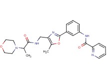 N-{3-[5-methyl-4-({[2-(4-morpholinyl)propanoyl]amino}methyl)-1,3-oxazol-2-yl]phenyl}-2-pyridinecarboxamide