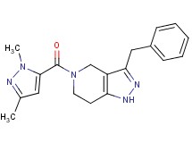 3-benzyl-5-[(1,3-dimethyl-1H-pyrazol-5-yl)carbonyl]-4,5,6,7-tetrahydro-1H-pyrazolo[4,3-c]pyridine trifluoroacetate