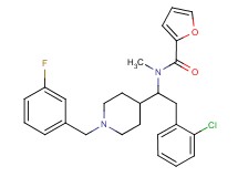 N-{2-(2-chlorophenyl)-1-[1-(3-fluorobenzyl)-4-piperidinyl]ethyl}-N-methyl-2-furamide