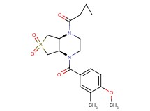 (4aR*,7aS*)-1-(cyclopropylcarbonyl)-4-(4-methoxy-3-methylbenzoyl)octahydrothieno[3,4-b]pyrazine 6,6-dioxide