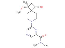 6-[(1S*,3R*)-3-hydroxy-1-methoxy-1-methyl-7-azaspiro[3.5]non-7-yl]-N,N-dimethyl-2-pyrazinecarboxamide