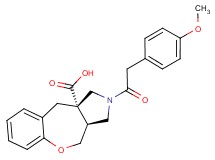 (3aS*,10aS*)-2-[(4-methoxyphenyl)acetyl]-2,3,3a,4-tetrahydro-1H-[1]benzoxepino[3,4-c]pyrrole-10a(10H)-carboxylic acid