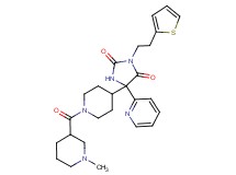 5-{1-[(1-methyl-3-piperidinyl)carbonyl]-4-piperidinyl}-5-(2-pyridinyl)-3-[2-(2-thienyl)ethyl]-2,4-imidazolidinedione