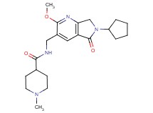 N-[(6-cyclopentyl-2-methoxy-5-oxo-6,7-dihydro-5H-pyrrolo[3,4-b]pyridin-3-yl)methyl]-1-methylpiperidine-4-carboxamide