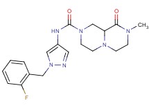 N-[1-(2-fluorobenzyl)-1H-pyrazol-4-yl]-8-methyl-9-oxooctahydro-2H-pyrazino[1,2-a]pyrazine-2-carboxamide