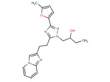 1-[5-(2-imidazo[1,2-a]pyridin-2-ylethyl)-3-(5-methyl-2-furyl)-1H-1,2,4-triazol-1-yl]butan-2-ol