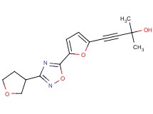 2-methyl-4-{5-[3-(tetrahydrofuran-3-yl)-1,2,4-oxadiazol-5-yl]-2-furyl}but-3-yn-2-ol