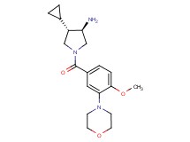 (3R*,4S*)-4-cyclopropyl-1-[4-methoxy-3-(4-morpholinyl)benzoyl]-3-pyrrolidinamine