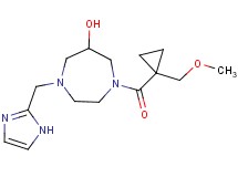 1-(1H-imidazol-2-ylmethyl)-4-{[1-(methoxymethyl)cyclopropyl]carbonyl}-1,4-diazepan-6-ol
