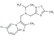 N-[(6-chloro-2-methylimidazo[1,2-a]pyridin-3-yl)methyl]-N-[(5-methyl-1,2,4-oxadiazol-3-yl)methyl]propan-2-amine