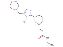 N-ethyl-3-{3-[4-methyl-5-(morpholin-4-ylmethyl)-4H-1,2,4-triazol-3-yl]piperidin-1-yl}propanamide