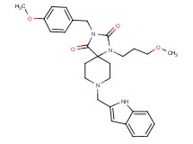8-(1H-indol-2-ylmethyl)-3-(4-methoxybenzyl)-1-(3-methoxypropyl)-1,3,8-triazaspiro[4.5]decane-2,4-dione